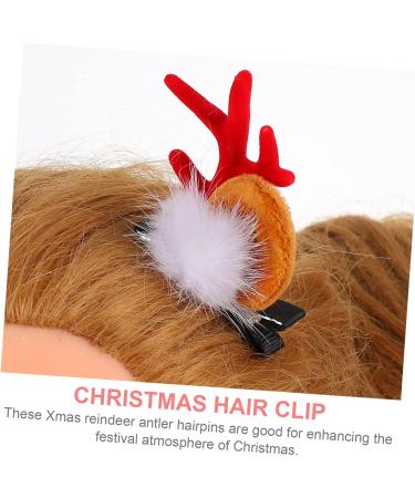 Angoily 2 Pairs Christmas Hair Clips Christmas Antler Hair Clip Billed Hair Clips Christmas Reindeer Antlers Headband Hair Clips Hair Claw Clips for Girls Women Hair Flannel Animal Ear - Buy Online on GoSupps.com