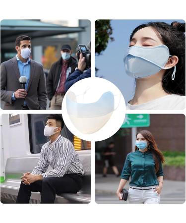 UV Protection Face Masque - Breathable Ice Silk Face Shield - Reusable Sun Shield Face for Women Sunscreen Masque for Fishing Hiking Cycling gradient blue - Buy Online on GoSupps.com