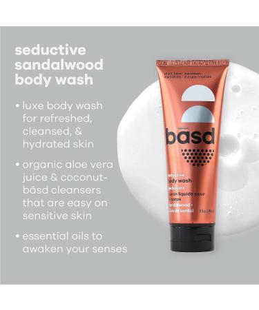 basd Natural Body Wash - Seductive Sandalwood | Organic, Vegan, Hypoallergenic Formula - 8oz Tube - Buy Online on GoSupps.com