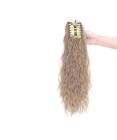 60cm Sandy Blonde & Bleach Blonde Claw Clip Ponytail Braid Extension - Wavy Hairpiece for Stunning Looks | International Shipping - Buy Online on GoSupps.com