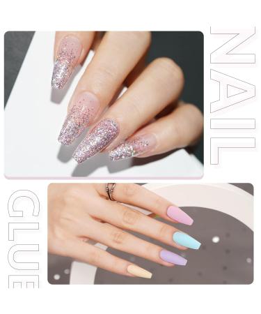 GAOY 2Pcs 16ml Gel Nail Glue for Acrylic Nails Tips - 2 in 1 Base Gel, Nail Lamp Needed - Buy Online on GoSupps.com