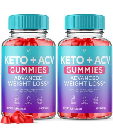 (2 Pack) Keto ACV Gummies Advanced Weight Loss - Keto Gummies Shark Fat Tank for Weight Loss Burner Appetite Oprah Winfrey Diet, Apple Cider Vinegar Supplement Belly Work Fast Women Plus (120 Gummies) 120 Count (Pack of 1)