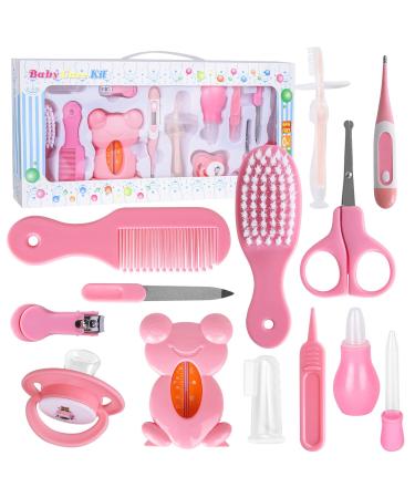 JasCherry Baby Grooming Kit Baby Health Nursery Care Items Essentials Supplies Set for Newborn Infant Toddler - Safety Hair Brush Comb Nail Clipper Trimmer for Girl Boys Keep Clean #A Set #1