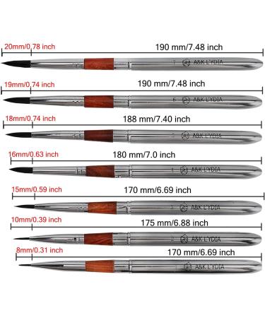 A&K L'YDIA 7PCS Travel Artist Brushes Set - Professional Watercolor, Gouache, Acrylic - Portable Compact Design - Anti-Shedding Synthetic Squirrel Hair - Miniature Detailing - Detachable Handles - Buy Online on GoSupps.com