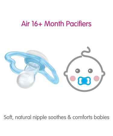 MAM Air Baby Pacifier for Sensitive Skin | Sterilizer Case | Unisex | 16+ Months | Pack of 2 - Buy Online on GoSupps.com