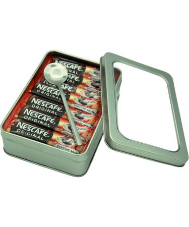 Nescafe Coffee Sachets Original 30 x 1.8g Bundle with Refillable Silver Window Lid Tin and Latte Spoon Original 1.8 g (Pack of 30) - Buy Online on GoSupps.com