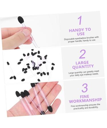 Housoutil Silicone Lip Scrubber 100pcs Eye Shadow Stick Lip Disposable Dual Side Eyeshadow Eyeshadow Sticks Girl 7.5x0.5cm Black - Buy Online on GoSupps.com