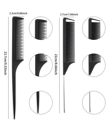 38 Pcs Pastel Styling Hair Clips Set - Butterfly, Alligator, Croc Clips, Rat Tail Comb for Hair Styling and Coloring - Hairdressing Salon Tools and Accessories - Buy Online on GoSupps.com