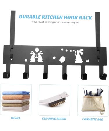 Rabbit Storage Rack Over The Door Racks Over Door Coat Hooks Door Hanging Hat Rack Metal s Hooks Black Clothes Hangers Over Door Towel Hook Iron Storage Shelf Hanging Hook Hook up - Buy Online on GoSupps.com