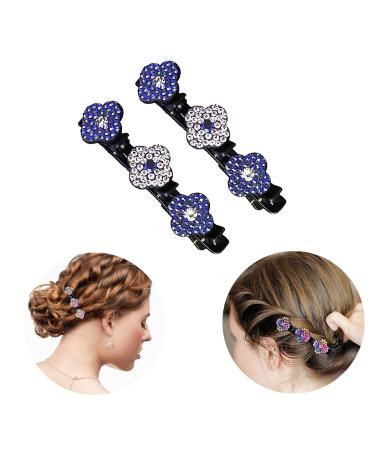 Crystal Stone Braided Hair Clips - Sparkling Multi Clip Barrette with Rhinestones for Styling - 8 Pack - Buy Online on GoSupps.com