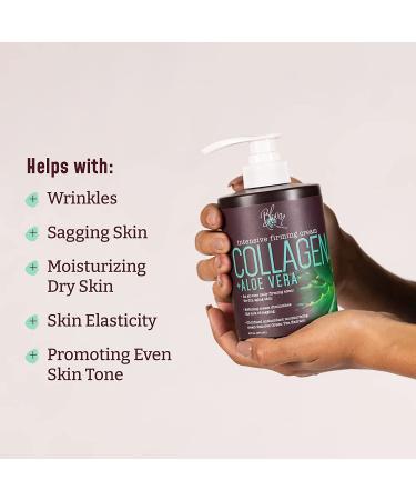 Bloom Collagen Firming Cream 15 Oz - Anti Aging Moisturizer for Face & Body with Aloe Vera - For Wrinkles, Sagging & Dry Skin - Women & Men - Buy Online on GoSupps.com