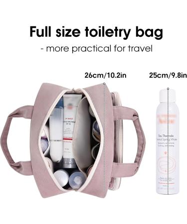 Large Dusty Rose Toiletry Bag - Travel Makeup Organizer for Women - Buy Online on GoSupps.com