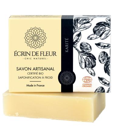 crin de Fleur Shea Butter Soap for Dry Skin Organic Handcrafted Soap Cold Processed 1x90g Shea butter soap 100 g (Pack of 1)