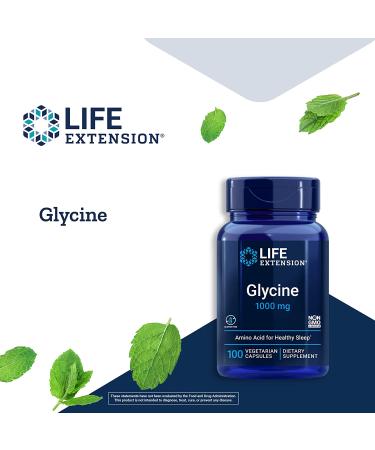 Life Extension Glycine 1000 mg - 100 Vegetarian Capsules for Enhanced Wellness - Buy Online on GoSupps.com