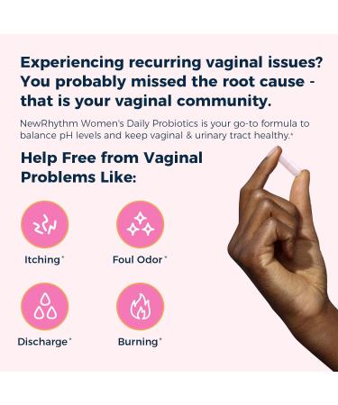 NewRhythm Women's Probiotics Organic Cranberry for Women's Vaginal Health 50 Billion CFU 18 Strains Probiotics and Prebiotics Support Digestive Health 60 Vegan Capsules 60 Count (Pack of 1) 50 Billion CFU (60 Count) Women's Probiotics - Buy Online on GoSupps.com
