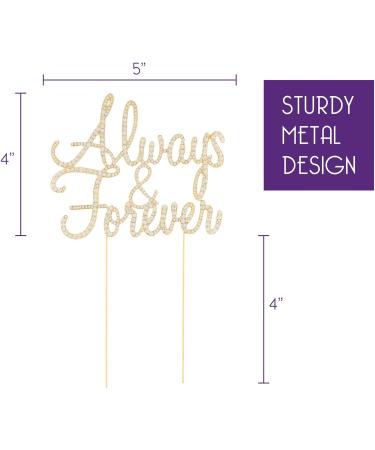 Always and Forever Wedding Cake Topper Romantic Decoration (Gold) - Buy Online on GoSupps.com