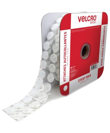 VELCRO Brand Sleek and Thin Stick On Tape for Fabrics, 24in x 3/4in, White, Soft on Skin Ultra Light