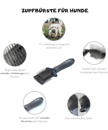 Moki Bear Slicker Brush for Dogs | Flexible Head for Knots & Tangles | Daily Coat Care - International Shipping Available - Buy Online on GoSupps.com