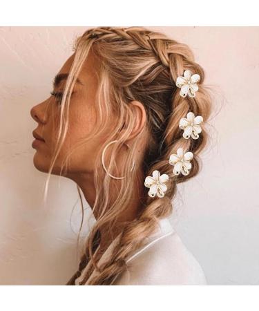 20Pcs Crystal Flower Hair Clips - Spring Floral Pearl Hair Accessories for Women and Girls (5 Colors) - Buy Online on GoSupps.com
