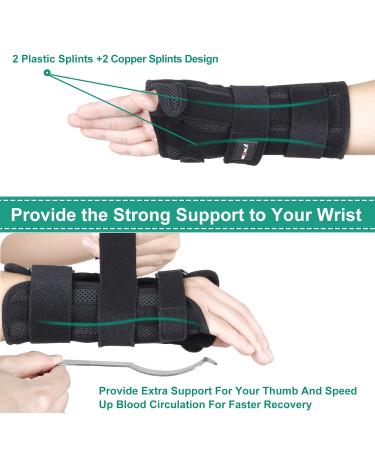 NEENCA Wrist Support Brace Adjustable Night Sleep Hand Support Brace with Splints Palm Wrist Orthopedic Brace with Thumb - Professional for Carpal Tunnel Relieve and Treat Wrist Pain or Injuries Left Hand S/M/L - Buy Online on GoSupps.com