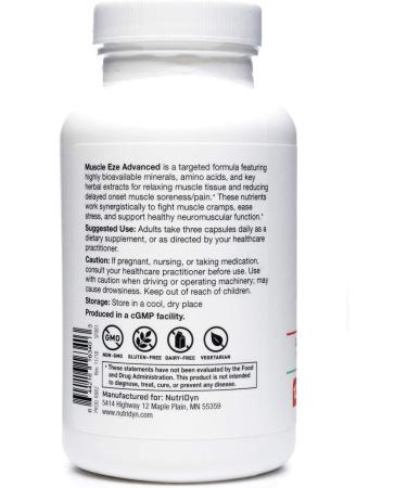 Muscle Eze Advanced 120 Caps - Nutri-Dyn | Supports Muscle Relaxation & Healthy Magnesium Levels - Buy Online on GoSupps.com