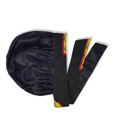 Silk Feel 2X Layer Satin Bonnet with Tie Band for Black Women - Small 1-black-1 - Buy Online on GoSupps.com