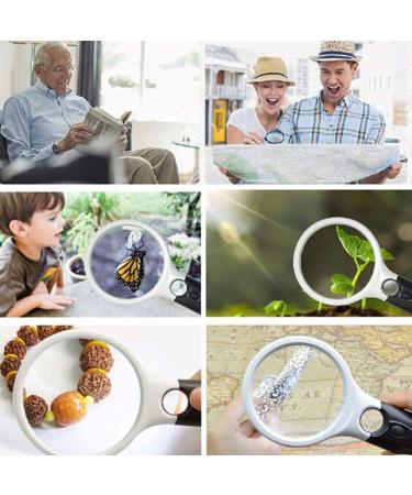 Lightweight Magnifying Glass Hhandheld Portable Hd Magnifying Glass with Light Used for The Elderly to Read Appraisal Watch Repair Lofty Ambition - Buy Online on GoSupps.com