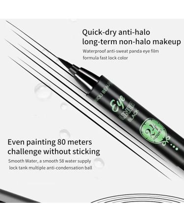 Eyeliner Quick-Drying Long-Lasting Liquid Waterproof Eyeliner Brush Tip Liquid Eyeliner Precise Ultra Fine Non-fading Liquid Eyeliner for Women Girls Green - Buy Online on GoSupps.com
