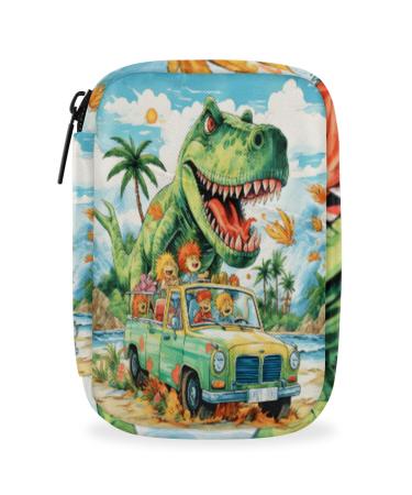 Cool T Rex Dinosaur Travel Pill Organizer Bag Portable Weekly Pill Box Travel Medicine Organizer 7 Day Pill Case with Zipper for Daily Travel Family Business Color 9