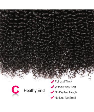 Hermosa 10A Brazilian Curly Human Hair Bundles - 12 14 16 Inch - Unprocessed Remy Hair - Natural Black - Buy Online on GoSupps.com