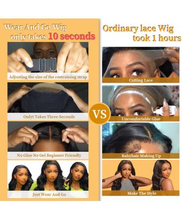 Buy Glueless Body Wave Human Hair Wig - 20 Inch Pre Cut Lace Pre Plucked Natural Hairline | HD Lace Beginner Friendly International Shipping - Buy Online on GoSupps.com