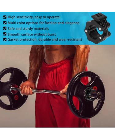 30mm Dumbbell Clips - 2 Pieces Quick Clamping Collars for Barbell Rod Training | StrongLift Safe & Robust Snap Lock - Black - Buy Online on GoSupps.com