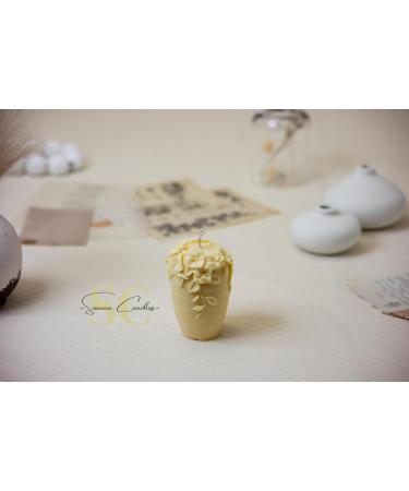 Set of 2 Floral Embossed Candles - 100% Natural Soy & Coconut Wax - Gender Reveal Birthday Wedding - Unscented (Baby Pink & Baby Blue - Buy Online on GoSupps.com