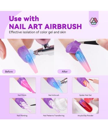 Saviland Nail Polish Protection - 99.99% UV Shield 100 U-Shaped Pieces for Beginners & Home Manicure - Purple Nail Skin Guard - Buy Online on GoSupps.com