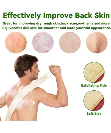 Natural Loofah Exfoliating Back Scrubber & Sponge Pad Set - 2 Pack | Large Shower Loofah Pads for Women | Deep Cleansing Bath Scrubber - Buy Online on GoSupps.com