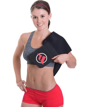 Fitru Waist Trimmer Sauna Ab Belt For Women & Men - Waist Trainer Stomach Wrap Black XL: 10" X 50" - Buy Online on GoSupps.com