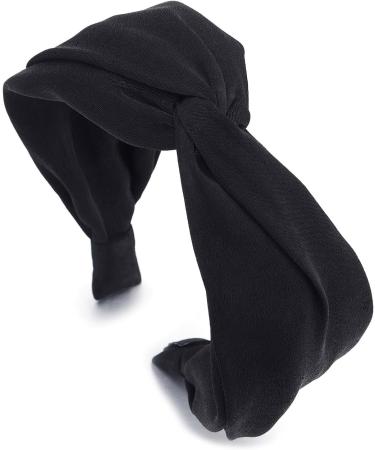 Buy COOLSTEELANDBEYOND Hipster Bohemian Chic Gypsy Black Crossed Knot Headband - Trendy Hair Wreath & Fashion Hairband for International Shipping - Buy Online on GoSupps.com