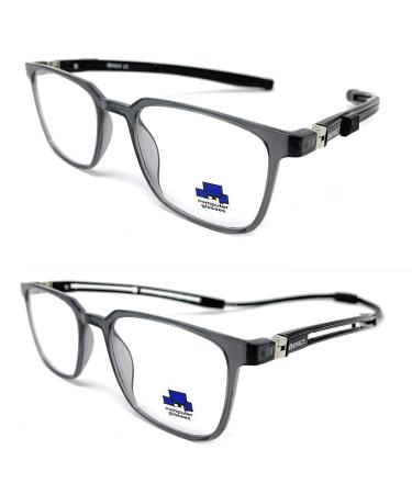 Venice Eyewear Occhiali - Blue light filter Reading glasses Anti Blue light.Computer glasses Tr90 Magnetic Iman expandable Professional for men women gamer glasses venice gray +1.50