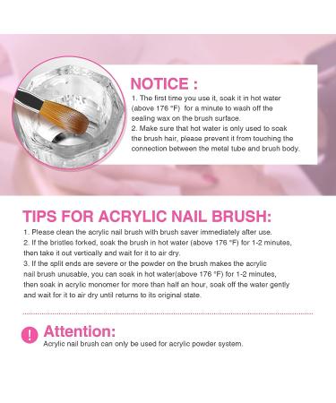 Saviland Kolinsky Acrylic Nail Brush Set - 4PCS Professional Size Brushes for Acrylic Nails Extension & Carving - Buy Online on GoSupps.com
