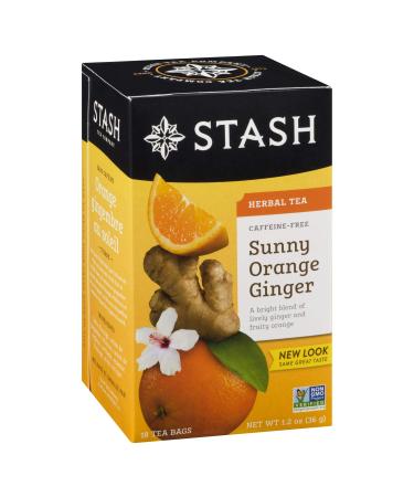 Stash Tea Sunny Orange Ginger 18 Count Orange Sipping Ginger 18 Count (Pack of 1)