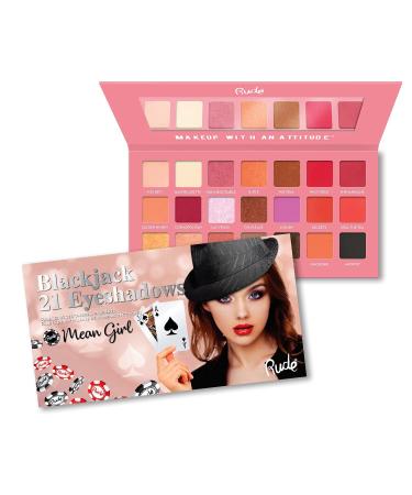 Rude Cosmetics Black Jack 21 Eyeshadows - Mean Girl for Women - 0.74 oz Eye Shadow