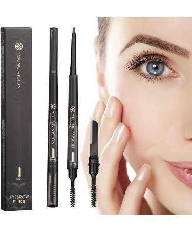 Waterproof Eyeliner Precision High-Pigmented Creamy - Eyebrow Trimmer and Brush Design Waterproof Retractable Eyeliner Makeup for Daily Use Beginner Friendly 02 - Buy Online on GoSupps.com