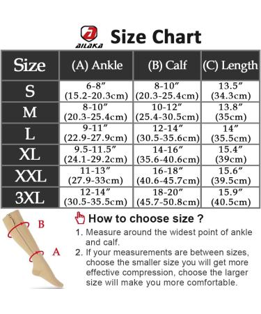 Ailaka Zipper Compression Socks 15-20 mmHg Knee High Support for Varicose Veins - 3X-Large Beige - Buy Online on GoSupps.com