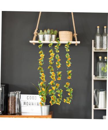 Zerodeko 2pcs Sunflower Vine Yellow Fake Flowers Home Decor Hanging Flowers for Decoration Artificial Ivy Garland Artificial Flower Decoration Sunflower Flower Silk Flower - Buy Online on GoSupps.com