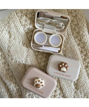 Zorza Cute Contact Lens Container Set - Portable Travel Case with Mirror Tweezers & Tool Stick - Perfect for Daily Use & Outdoor Adventures (Bear Paw Design) - Buy Online on GoSupps.com