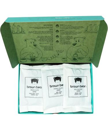Coffee Beans Gift Set - Coffee Taster Set For Coffee Lovers - 6 Brown Bear Coffee Blends In 1 Selection Pack - Thank You Coffee Gift For Men and Women - Light Medium Dark Roast - Buy Online on GoSupps.com