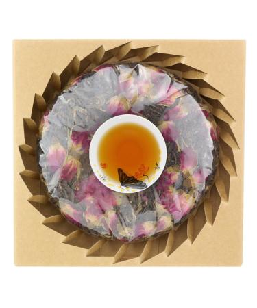 COLORFULTEA - 190g (6.7 oz) - Sheng Puerh Tea - Rose Puer Tea / Rose Pu erh Tea / Rose Pu'erh Tea - Premium Quality Rose Raw Pu-erh Tea Cake