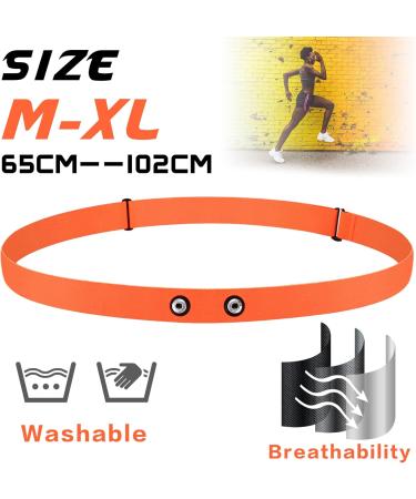 ONLYESH Brisdgurt Adjustable Elastic Replacement Belt with Heart Rate Meter - Ideal for Polar Garmin Wahoo - Sports & Running Gear - Orange - Buy Online on GoSupps.com