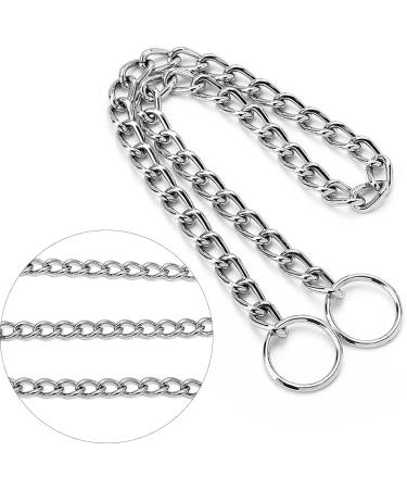 2 Pcs Dog Chain Metal Dog Training Collar Adjustable Durable Silver Dog Chains for Pet Small Medium Puppy M - Buy Online on GoSupps.com