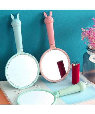 Hand Mirror Compact Small Cute Portable Travel Vanity Mirror for Salon Makeup (Blue) - Buy Online on GoSupps.com